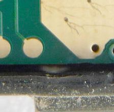 Detailaufnahme einer Leiterplatte
