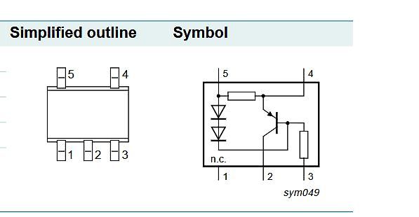 Vergleich zwischen Simplified Outline und Symbol eines Bauteils