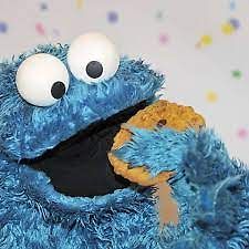 Cookie Monster frisst Keks
