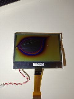 Defektes LCD-Display mit Pixelfehlern