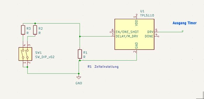 Schaltplan mit TPL5110 Timer