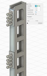 CAD-Software Messfenster eines Bauteils