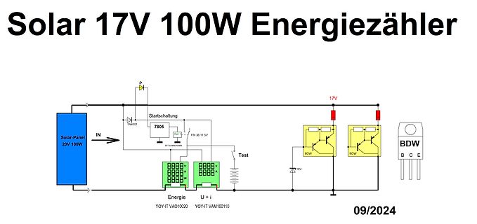 Schaltplan eines Solar-Energiezählers