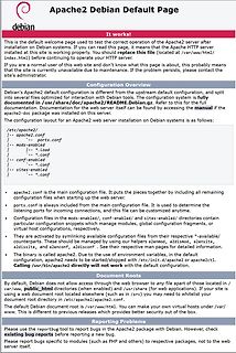 Apache2 Debian Default Page Webseite