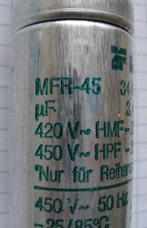 Beschriftung eines Elektrolytkondensators
