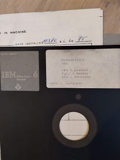 IBM Office System Diskette mit Diagnostik-Etikett