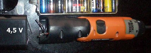 Black & Decker Akku und Batteriefach