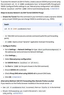 Anleitung für SSH SOCKS Proxy Tunnel in Firefox