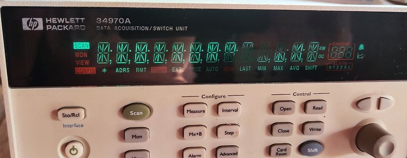 HP 34970A Data Acquisition/Switch Unit Display und Bedienfeld