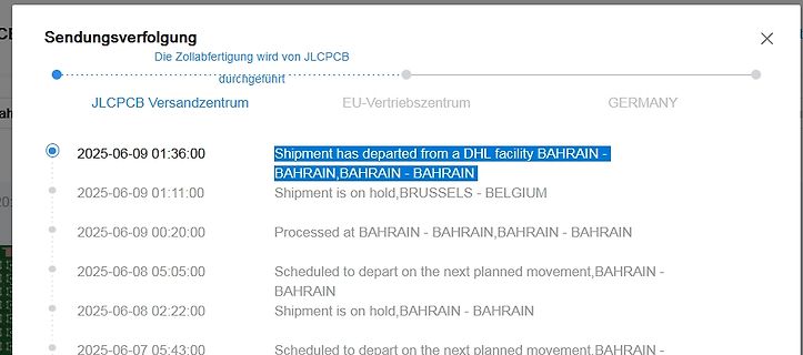 Sendungsverfolgung JLCPCB