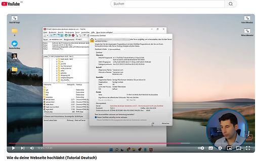 Browser-Fehlermeldung zu einem SSL-Zertifikat