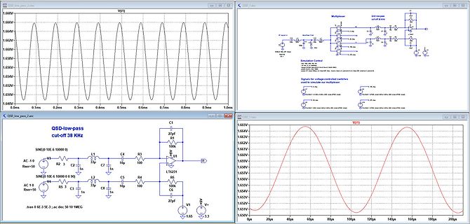 LTspice Simulation Schaltplan und Oszilloskop-Wellenformen