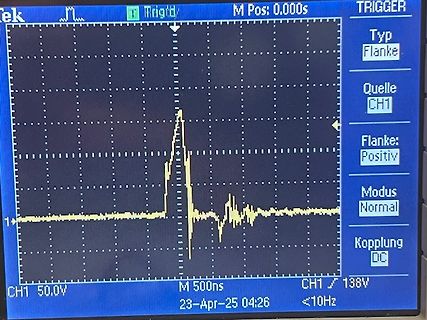 Oszilloskop Messkurve eines Impulses