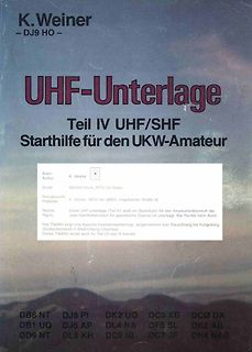 Titelblatt eines technischen Handbuchs für UKW-Amateure