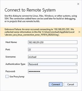 Fehlermeldung bei SSH-Verbindung zu Remote-System