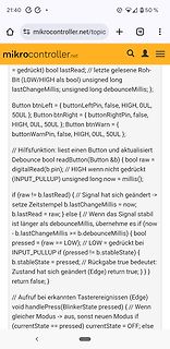 C++ Code für Button-Entprellung