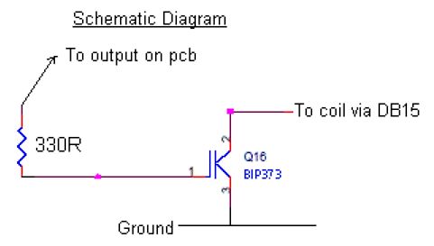 Schaltplan eines Transistor-Treiber-Teilstücks