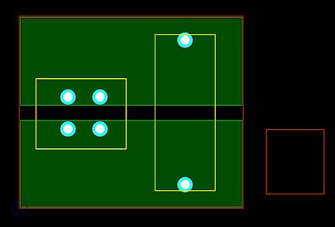 Ausschnitt eines PCB-Layouts mit Durchkontaktierungen