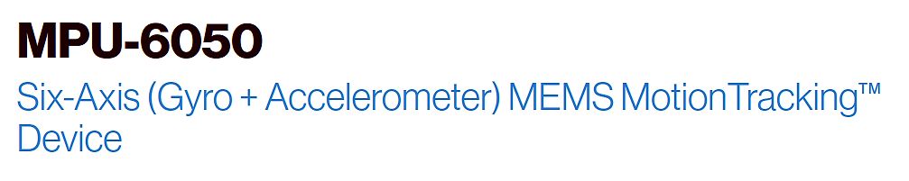 Text zum MPU-6050 MEMS MotionTracking Device