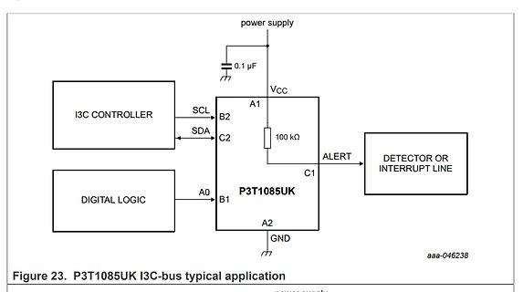 Blockschaltbild P3T1085UK I3C-Bus Anwendung