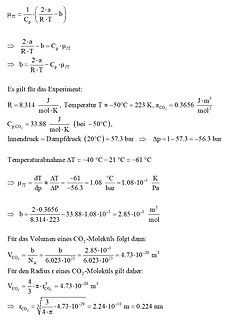 Mathematische Herleitung des CO2-Molekülradius
