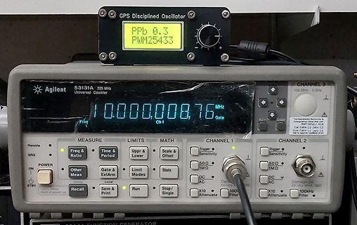 Agilent Frequenzzähler und GPS Disciplined Oscillator