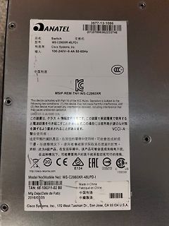 Typenschild eines Cisco Switches
