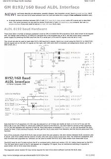 Schaltplan einer ALDL Interface Hardware