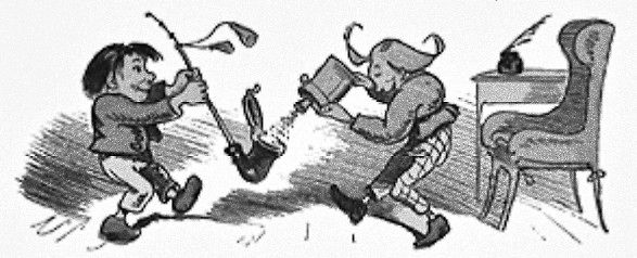 Comic-Zeichnung von zwei Figuren