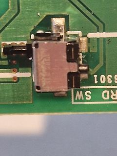 Nahaufnahme einer Leiterplatte mit USB-Buchse