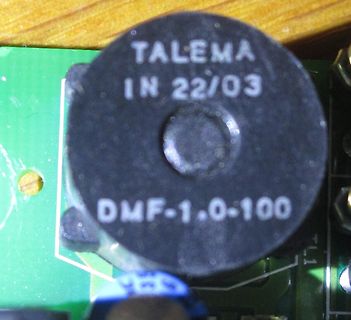 Nahaufnahme eines TALEMA Transformators auf Leiterplatte
