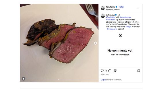 Instagram Post von Fleischgericht
