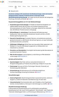 Webseite über KI in der Molekularbiologie