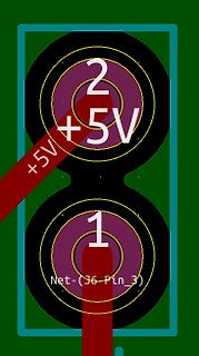 Ausschnitt eines PCB-Layouts mit Netzen
