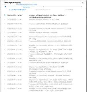 DHL Sendungsverfolgung JLCPCB