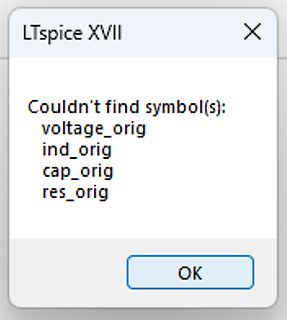 Fehlermeldung in LTspice XVII