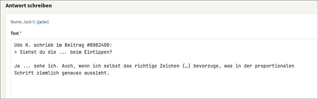 Forenbeitrag zu Satzzeichen