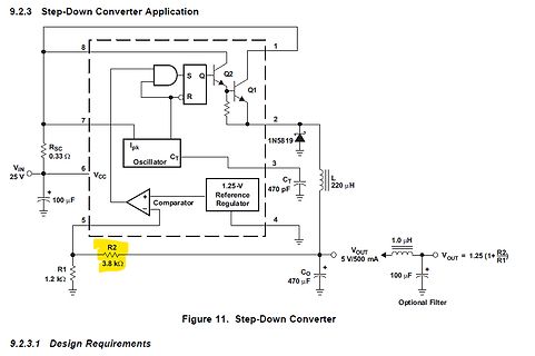 Schaltplan eines Step-Down Converters