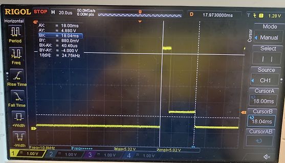 Oszilloskop-Display mit Rechtecksignal