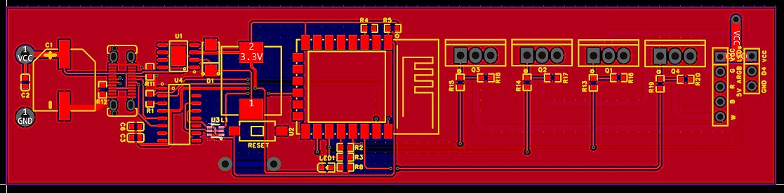 PCB-Layout einer Mikrocontroller-Schaltung