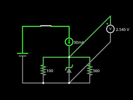Schaltplan mit Konstantstromquelle und Zenerdiode