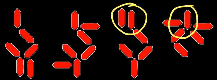 Abstrakte rote geometrische Formen auf schwarzem Grund