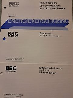 Drei Broschüren der Firma BBC Brown Boveri