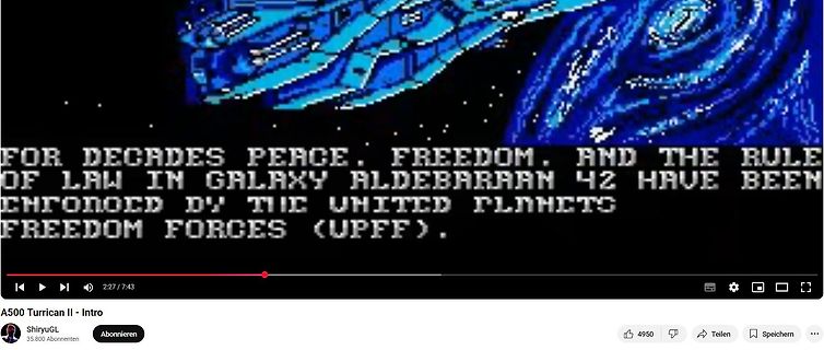 Screenshot eines Videospiel-Intros