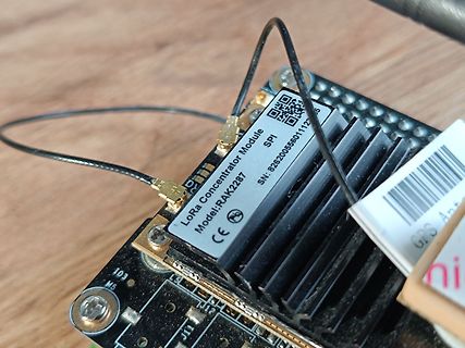 LoRa Concentrator Module RAK2287 auf Leiterplatte