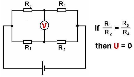 Wheatstone-Brückenschaltung mit Bedingung