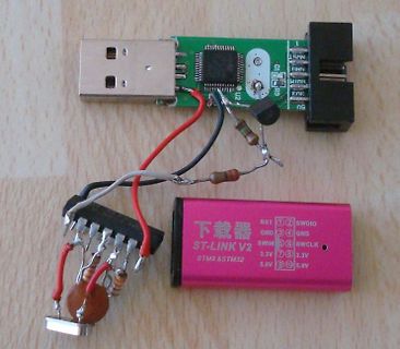 ST-LINK V2 Programmiergerät mit USB-Adapter