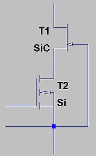 Schaltplan mit SiC und Si Transistoren