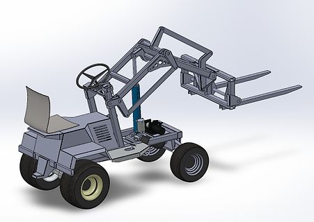 3D-CAD-Modell eines Gabelstaplers