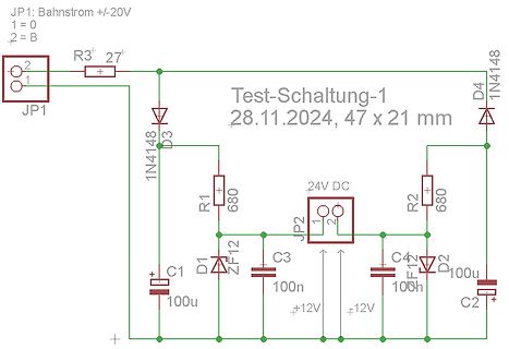 Schaltplan einer Testschaltung